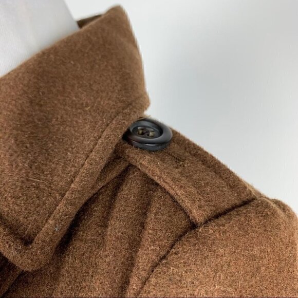 Old Navy jacket S brown 39% wool double breasted - Picture 7 of 12